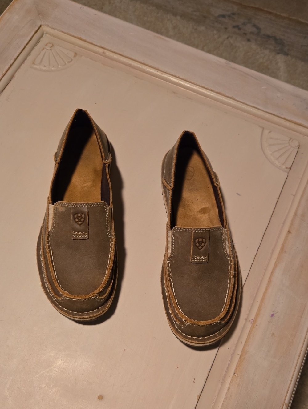 Ariat Brown Suede Slip-On Loafers